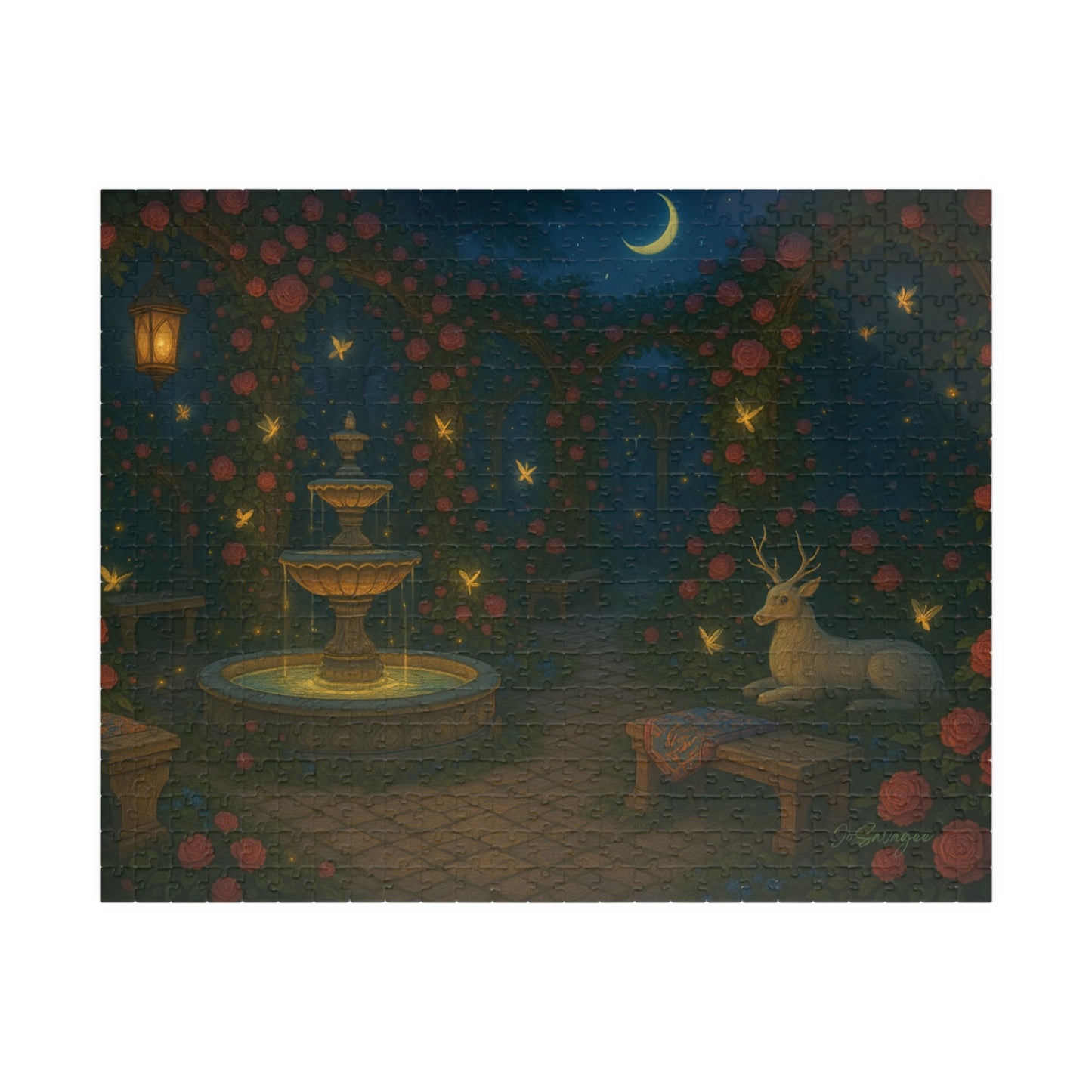 🌹 Enchanted Rose Courtyard (Puzzle 1 of 3: Fantasy Gardens Series)