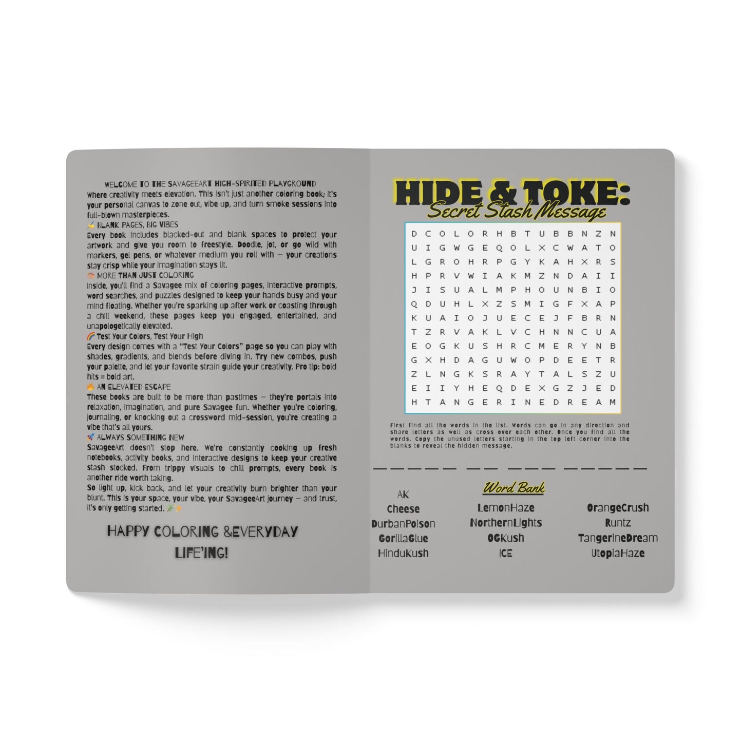 Tranquil High'ts Activity Pages & Journal