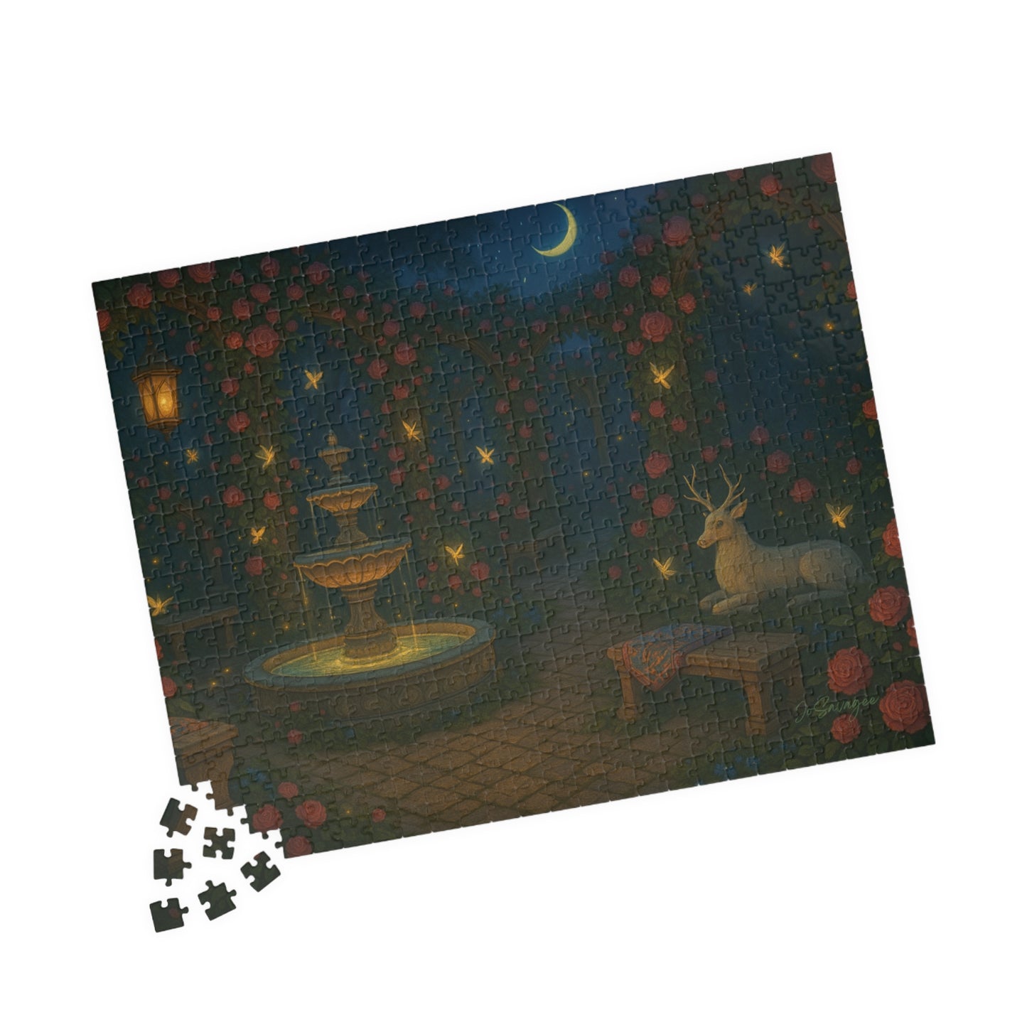 🌹 Enchanted Rose Courtyard (Puzzle 1 of 3: Fantasy Gardens Series)
