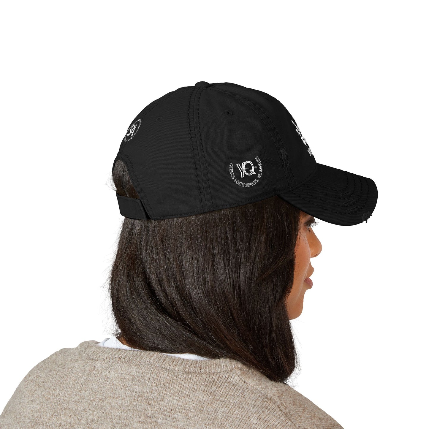 Young Queen Distressed Cap – Trendy Casual Hat for Everyday Royalty