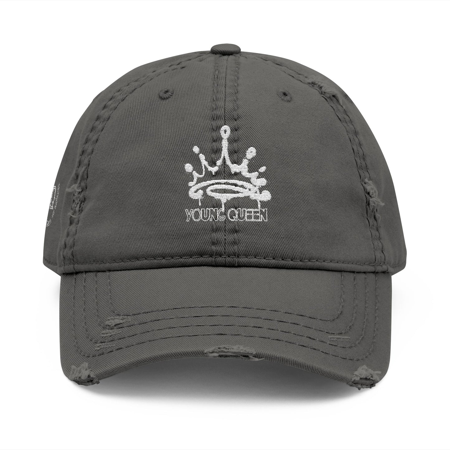 Young Queen Distressed Cap – Trendy Casual Hat for Everyday Royalty