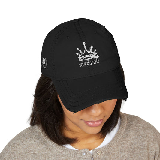 Young Queen Distressed Cap – Trendy Casual Hat for Everyday Royalty