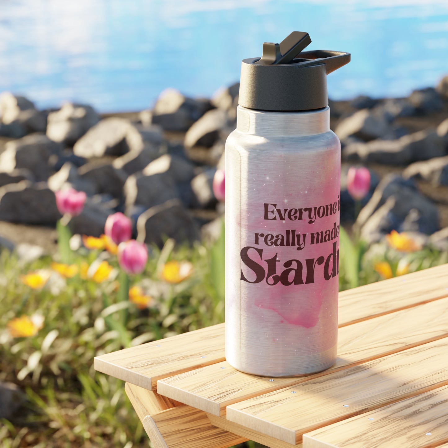 Stardust Gator Tumbler – Stainless Steel Eco-Friendly Travel Mug, Space Lover Gift, Cosmic Water Bottle