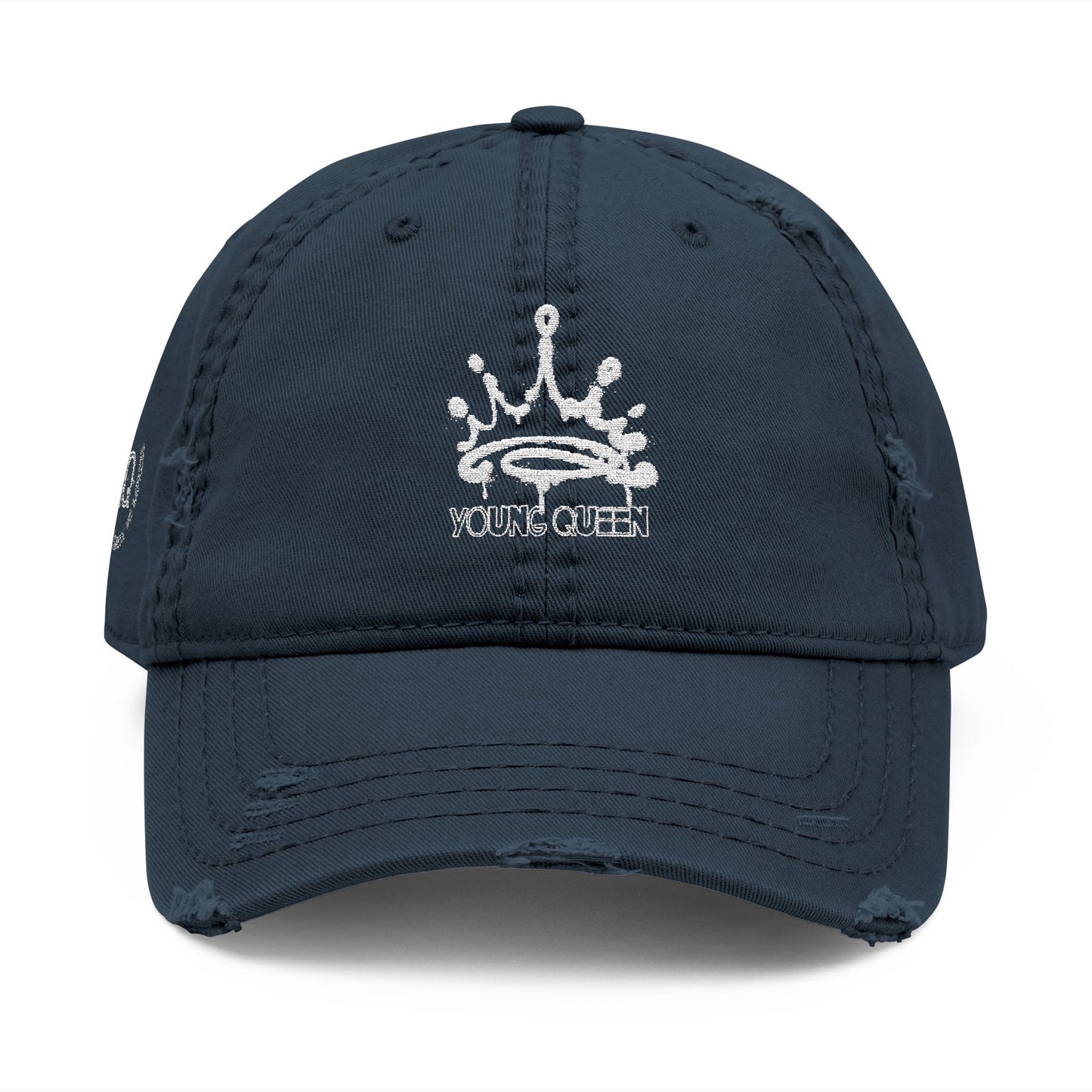 Young Queen Distressed Cap – Trendy Casual Hat for Everyday Royalty
