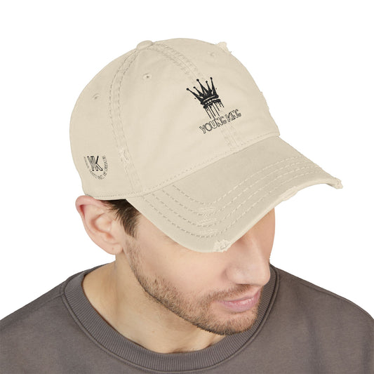 Young King Khaki Distressed Cap – Bold Casual Hat for Everyday Royalty
