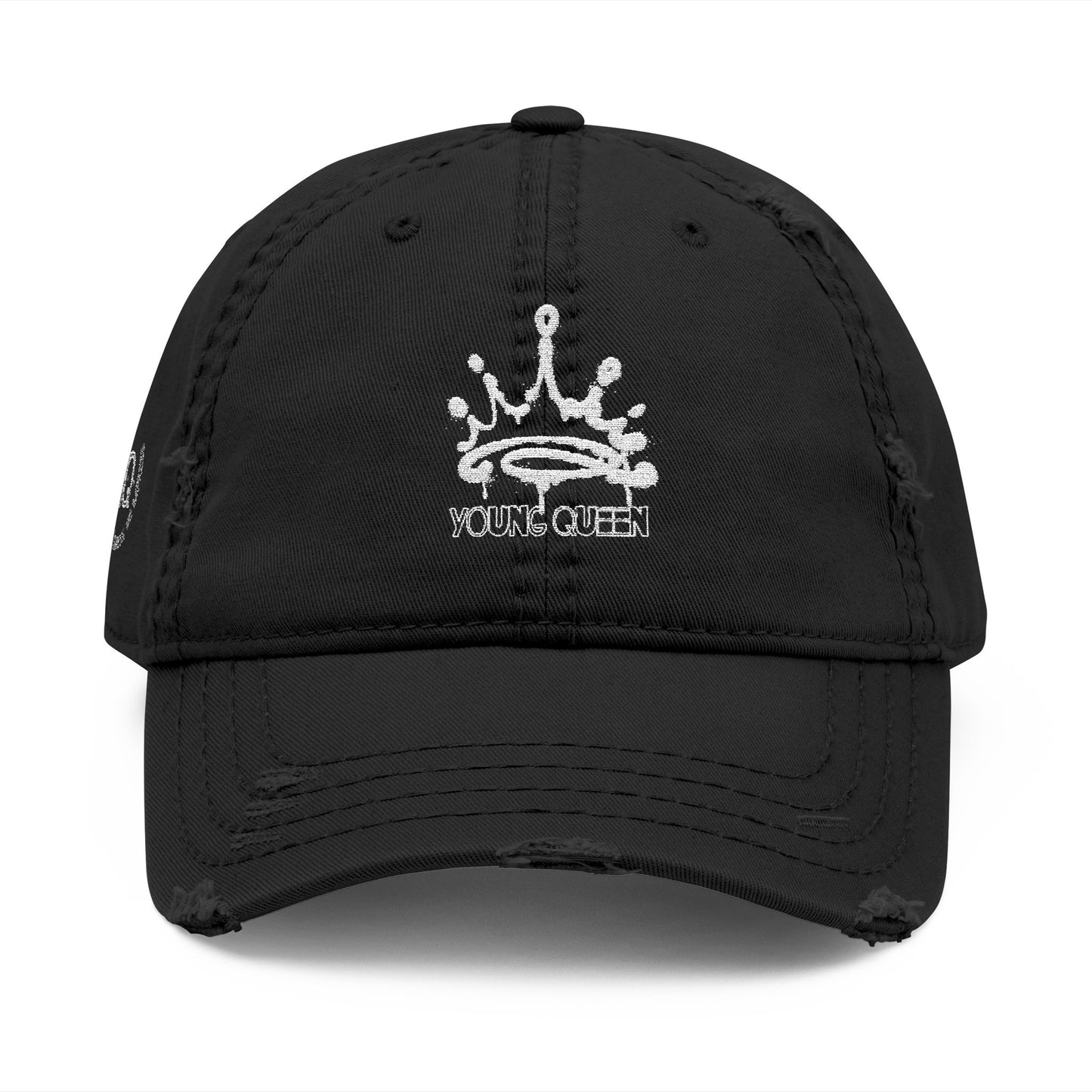 Young Queen Distressed Cap – Trendy Casual Hat for Everyday Royalty