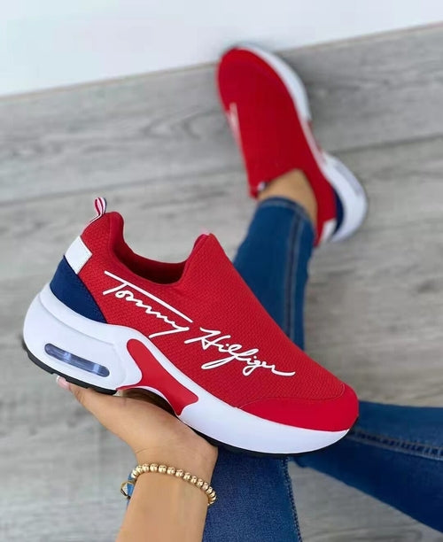 Everyday Comfort Wedge Sneakers – Breathable Walking Shoes for Women