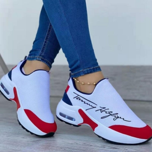 Everyday Comfort Wedge Sneakers – Breathable Walking Shoes for Women